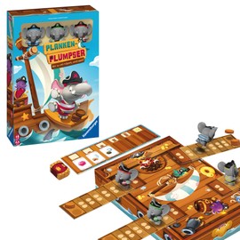 Ravensburger Kinderspiel 22342 - Plank Plumpser - Who Risks Too Much, Gets Wet! - An Exciting Game for 2 to 4 Children from 5 Years
