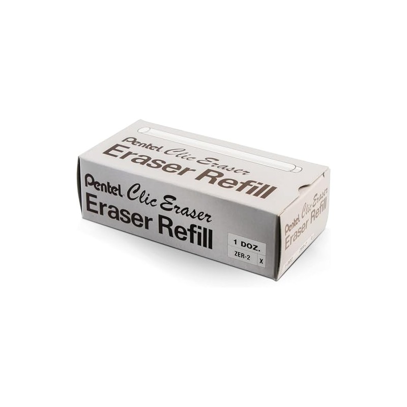 Pentel Repuesto para Goma Clic Eraser Caja con 12 piezas-ZER-2X
