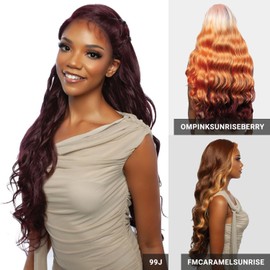 Mane Concept Human Hair Blend Skinbond Lace Front Wig Brown Sugar Glueless BSSB202 9X6 Pre Cut 02 (DARKBLONDEROAST)