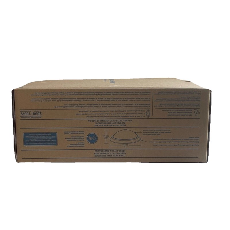 Lithonia Lighting Essentials 1-Light Bronze Fluorescent Decor Round Flush Mount