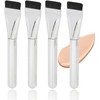 4 Brochas de Maquillaje para Base de Hoja Súper Fina,
