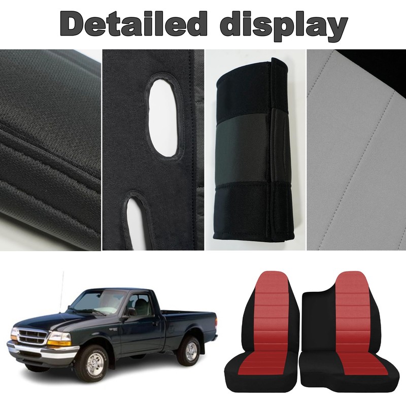 runfider Oxford Cloth Seat Covers for Ford Ranger 1998-2003, Fits
