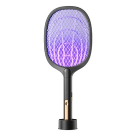 2 in 1 Electric Fly Killer USB Rechargeable Efficient Portable Fly Killer Lamp for Home Safety Black