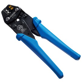 Hozan P-732 Crimping Tool (For Bare Crimp Terminals/Bare Crimping Sleeves) Crimping Pliers, Compact Type, Size 1.25/2