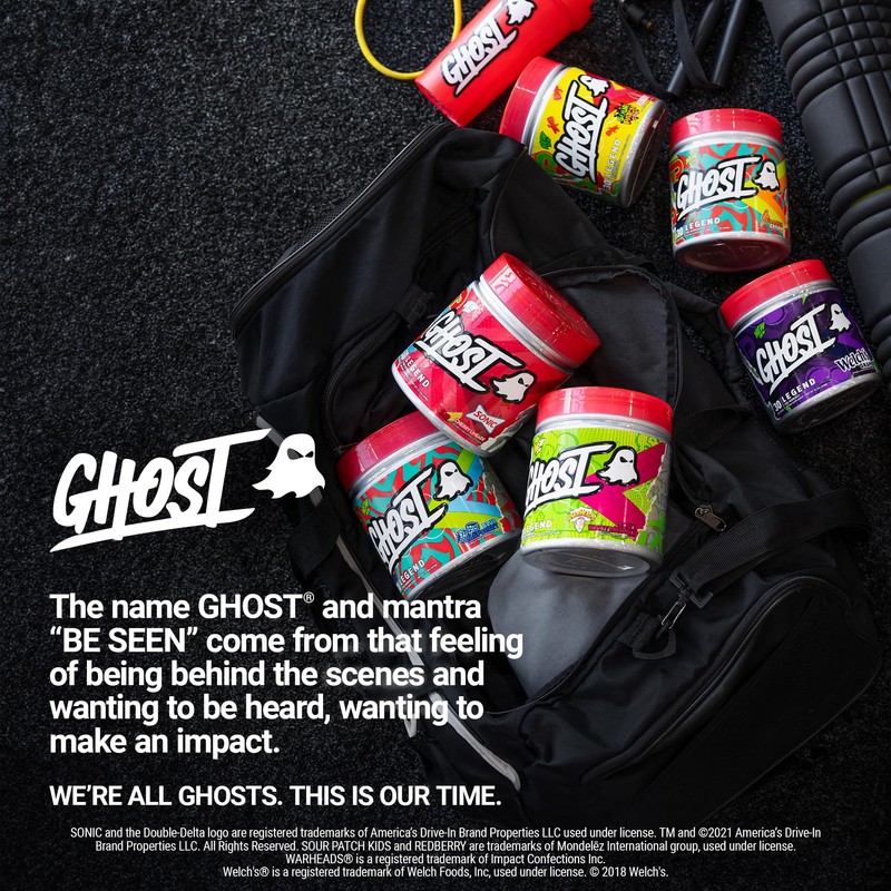 GHOST GHOST Legend V4 Pre-Workout Powder, Blue Raspberry - 30
