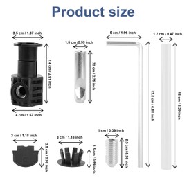 Toilet Fixing Kit, Universal Fixing Screw Set for Wall-Mounted Toilet Accessories, Toilet Installation Fixing Kit for Wall Hanging Toilet with Wrench