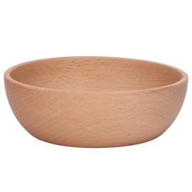 Round Wooden Bowl Household Beech Wood Bowl for Serving Salad Fruit Dip Sauce Snack Rice Pasta CerealMedium 15x4.5cm/5.90x1.77in