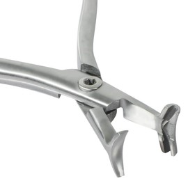 MuskalMed Dental Distal End Bending Plier Orthodontic NiTi Bender Forceps, Orthodontic Arch Wire Cinch Back Plier Hammerhead with Serrated for Dentist, Dental Students