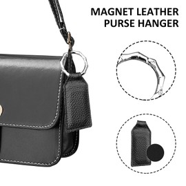 XNDGURE Black Magnetic Purse Hanger Heavy Duty Magnet Keychain Handbag Holder