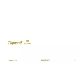 1974 Plymouth Valiant , Scamp & Duster Owner's Manual - COLOR