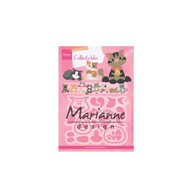 Marianne Design 1 x Collectables Eline's Kitten Die, Pink, Small