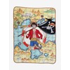 Hot Topic One Piece Luffy Map Throw Blanket Multi None