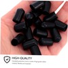 Mobestech 200pcs Black Rubber Thread Protector Elastic End Caps for