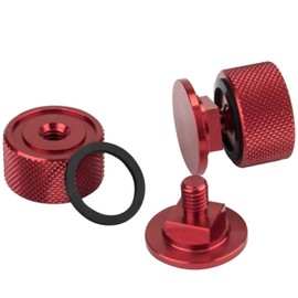 THJOPOKEEL 2 Espejos para capó de Soldadura, Cierres para Casco de Soldadura de Repuesto ，Sujetadores de Cascos de Aluminio para Campana de Soldadura, Pieza de Repuesto para Casco (Rojo)