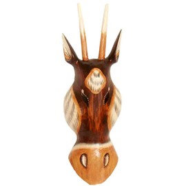 Antelope Mask 30 CM Wooden Mask Bali made from Set of 2