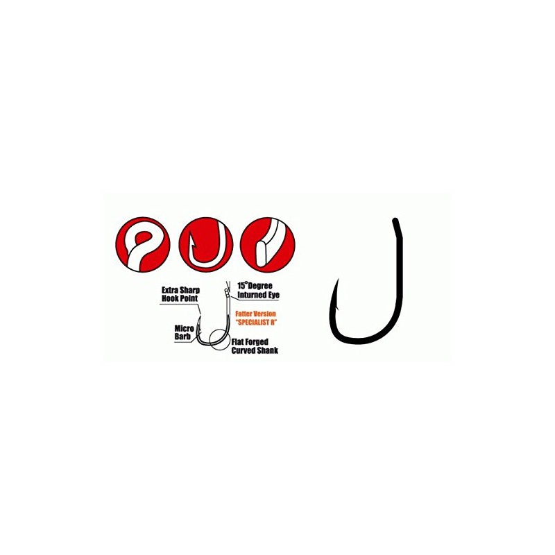 Gamakatsu Specialist Rx Hooks - 10 Carp Hooks for Carp