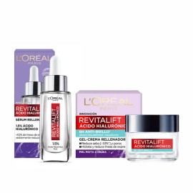 Kit Oréal Paris Sérum Ácido Hialurónico Crema Gel