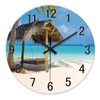 XFM Blue Palm Wall Clocks Battery Operated 12 Inch -