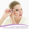2 pieces stainless steel eyebrow trimmer scissors and 3 parts