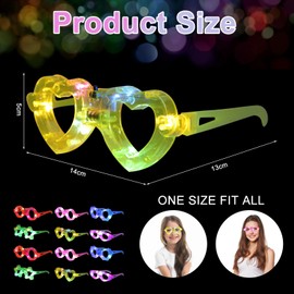 TNSLAND Party Bag Children's Birthday Party Favours Children's LED Glasses Neon Party Gadgets Party Glasses Gift Bag Children's Party Glasses Party Bag Giveaways Light Toy Children Luminous Glasses