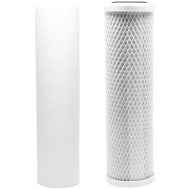 Replacement Filter Kit Compatible with GE GXWH20S RO System - Includes Carbon Block Filter & PP Sediment Filter - Denali Pure Brand