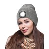 MELASA Unisex LED Beanie with The Light, USB Rechargeable Hands