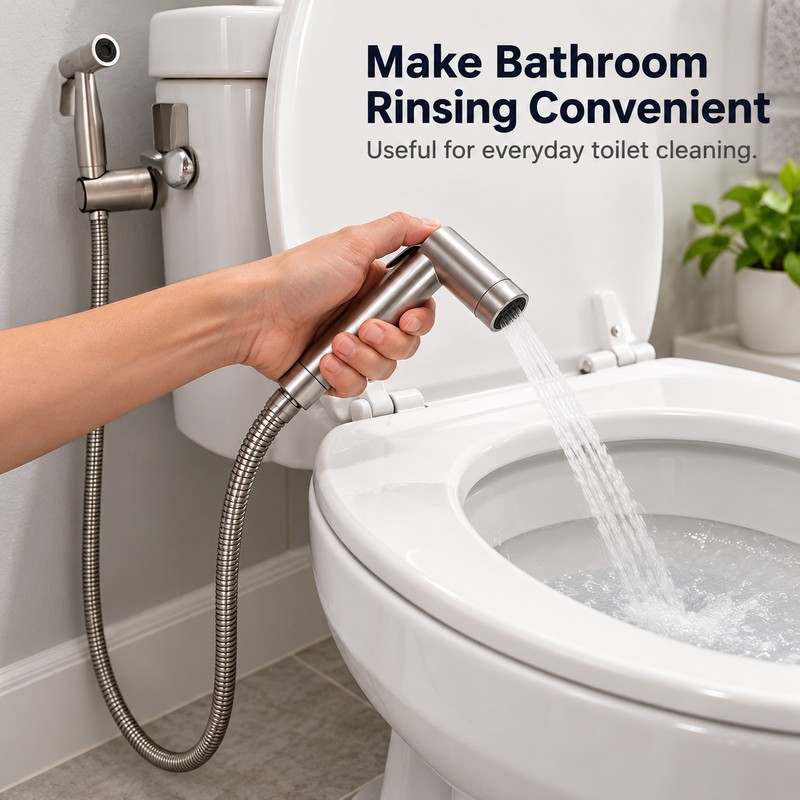 Handheld Toilet Bidet Sprayer Set – Stainless Steel Hand Sprayer