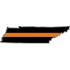 5" Tennessee Tn Thin Orange Line State Shape American Flag