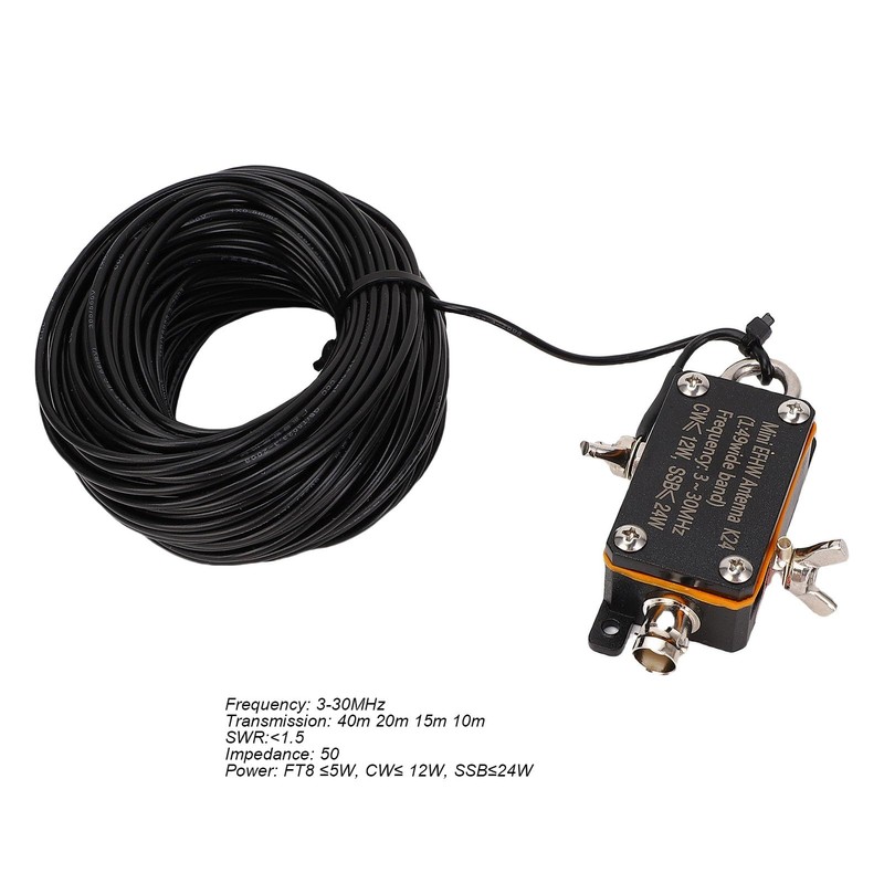 Portable Short Antenna, 3-30MHz FE8 CW SSB End Fed Half