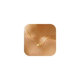 BAYLAY Gold Initial Necklace for Women - 18K Gold Plated Heart Initial D Necklace Heart Necklaces Dainty Gold Necklaces for Women Trendy Jewelry Teen Gifts Trendy Stuff