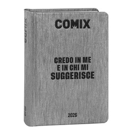 Comix - 16 Month Daily Diary 2025-2026 School Diary with Hard Cover, Ideal for Middle and High School, 5.1 x 7 inches, Black