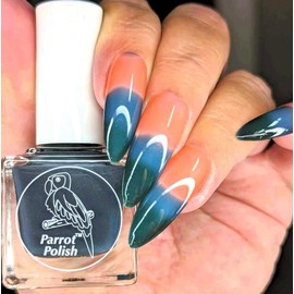 Parrot Polish Galaxy Groove Thermal Nail Polish Green/Blue/Orange