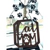 Car Charm Rear View Mirror Hand Crafted cat mom Leopard