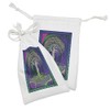 Ambesonne Nature Fabric Pouch Set of 2, Digital Psychedelic Tree