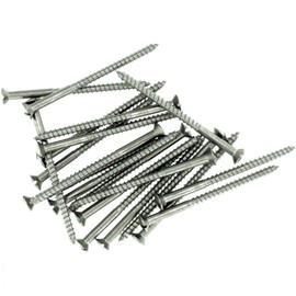 No.6 x 1.38 (3.5mm x 35mm) Slot Raised Countersunk Wood Screw - Stainless Steel (A2) (Pack of 20)