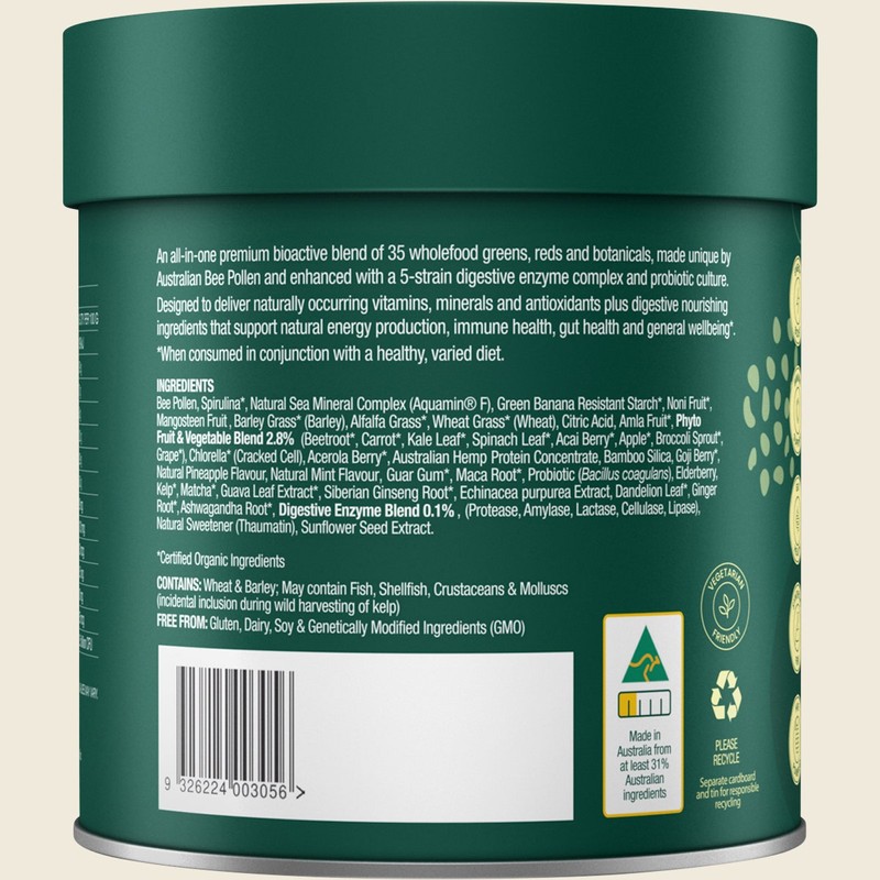 Natural Life Greens & Reds with Bee Pollen Pineapple &