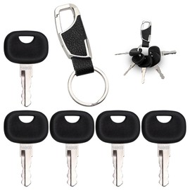 VooGenzek 5 pieces 14603 ignition key, construction machine key, with key ring, compatible with mini excavator, forklift, wheel loader