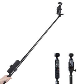 PellKing 155cm/61 Selfie Stick for Osmo Pocket 3 + Protective Cage Extension Adapter Frame, 14.5-61inches extendable Monopod for Osmo Pocket 3 Camera