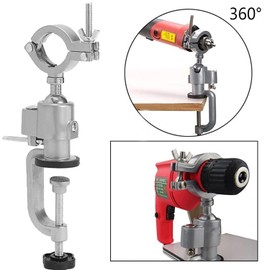 aleawol Electric Drill Stand, 360 Degree Rotation, Multifunctional Vertical Drill Stand Holder for Drill, Workbench, Grinder, Table Clamps, Woodworking Clamps (35-43 mm)