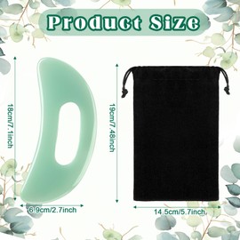 BBTO Gua Sha Massage Tool with Handle Resin Massage Tools Lymphatic Drainage Massager Body Shaping Gua Sha Tools for Full Body Men Women Birthday Festival Holiday Present (Light Green)