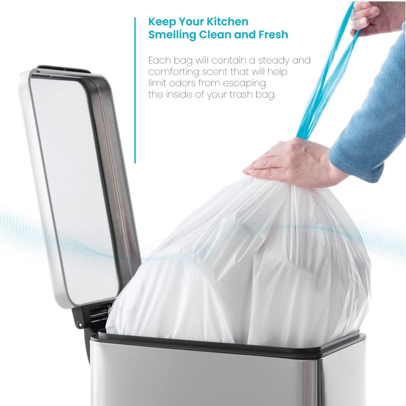 Home Zone Living 8 Gallon Kitchen Trash Bags with Drawstring