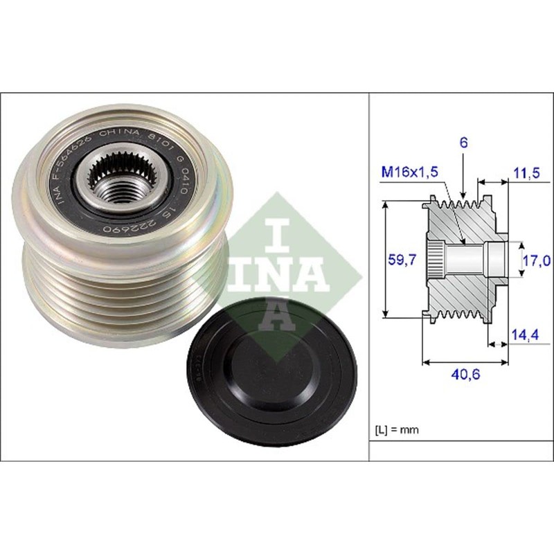 INA 535 0227 10 Generator Freewheel