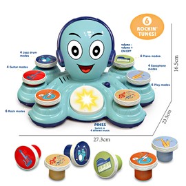 Baby Musical Toys Learning Toys for Toddlers, Octopus Music Toys, Preschooler Musical Educational Instruments Toy for Baby, Birthday Toys for Girls Boys
