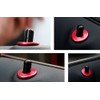 iJDMTOY 2pc Red Aluminum Decorative Door Lock Knob Covers Compatible