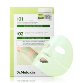 Dr.Melaxin CACTOX DE-PUFFING PORE TOX GEL MASK 4EA with Cactus Cooling Reduce Puffiness  Pore Tightening for Visible Pore Care Skin Repair            