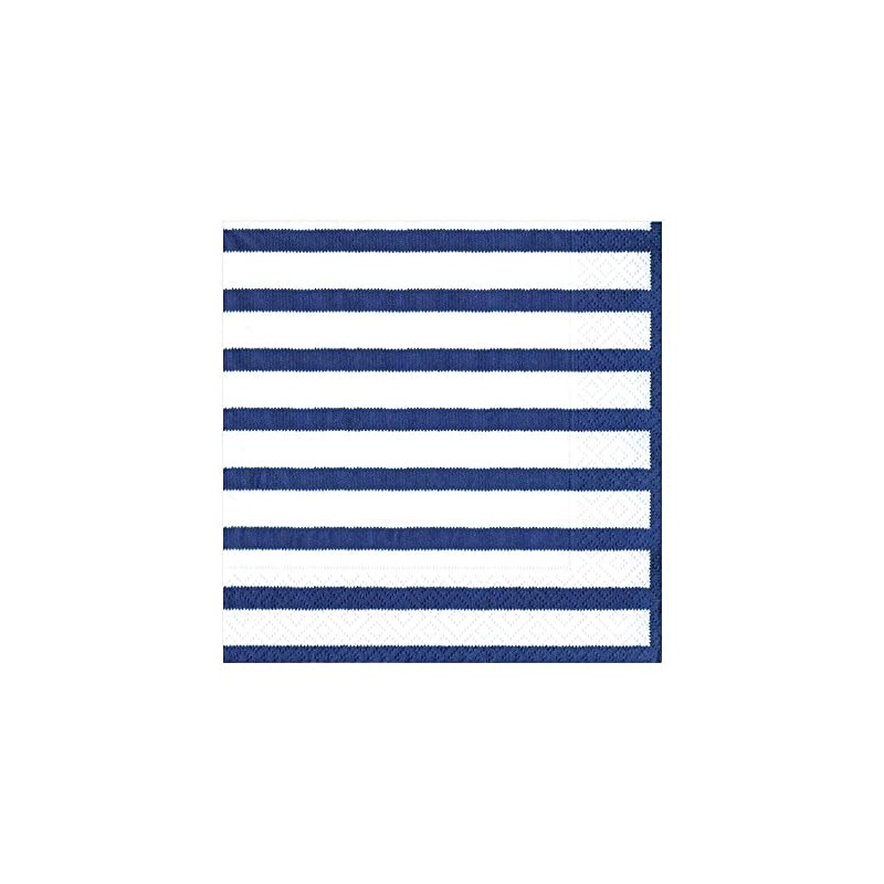 Entertaining with Caspari 20-Pack Bretagne Luncheon Napkins, Blue
