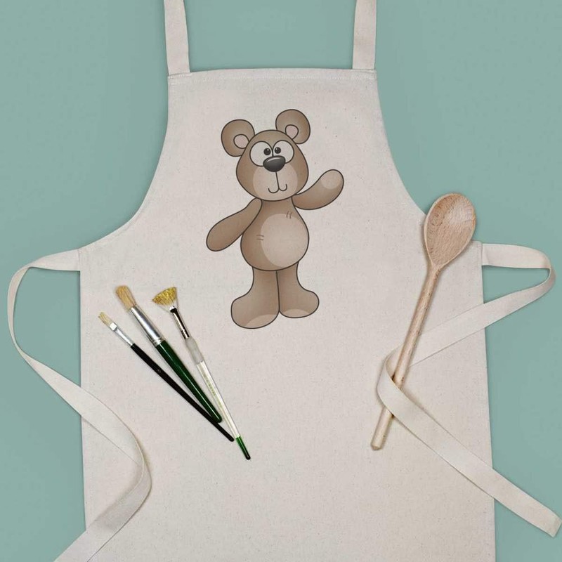 Azeeda 'Waving Teddy Bear' Kid’s Cooking Apron (AP00035045)