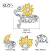 Faith Ring Sunflower Rings for Women, 925 Sterling Silver You