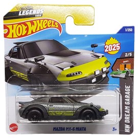 Hot Wheels Mazda MX-5 Miata HW Dream Garage 2/5 (1/250) HYW18 Grey 2025 + Protector Short Card Frikimonkey