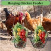 2 Pcs Hanging Chicken Feeder, Foldable Chicken Vegetable Fruits Feeder,